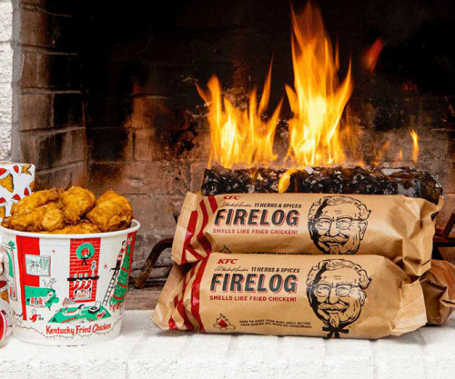 KFC firelogs.  Throw them in the fire and they will make your whole house smell like Kentucky Fried 