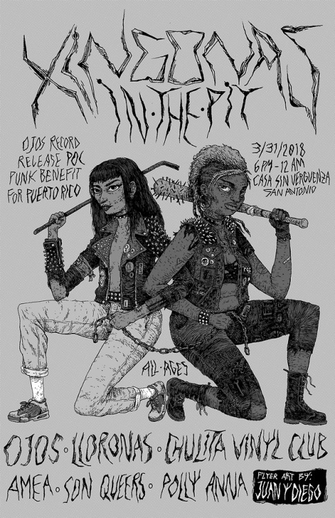 Flyer art for benefit show for Puerto Rico. Didn’t have chance to post it on time cause I was 