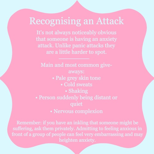 princessblogonoke:  Anxiety & Helping Someone Cope. I didn’t want to make it overwhelming or too long remember, so I kept it to the main points that benefit me greatly when I’m experiencing an attack. 40 million of Americans alone suffer with