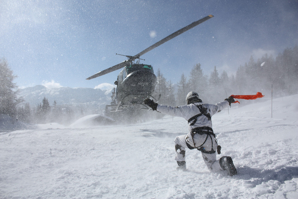 gunrunnerhell:  Landing A German soldier direct a helicopter during landing at one