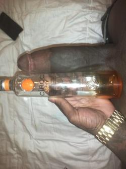 theofficialbadboyzclub:  Funky Dineva says his hair is layed like… looks like this dick is long like a Ciroc Peach bottle