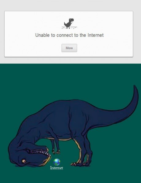 El Dinosaurio sin conexión de Google Chrome…