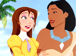 simonbaz:  Disney AU where princesses and heroines fall in love with each other(click each gif to read captions)   oh my gosh belle x mulanOH MY GOSHTHOSE CAPTIONSMY HEARTHHHHHH