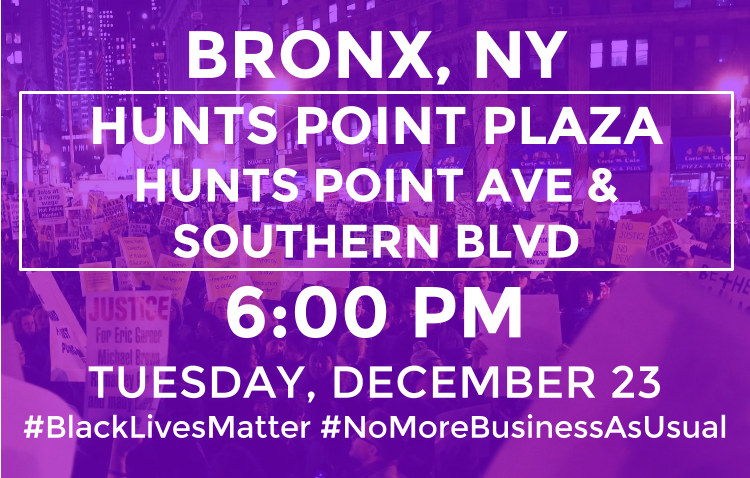 fergusonresponse:  BRONX, NY TUE DEC 23rd - 6:00 PM HUNTS POINT PLAZAHunts Point