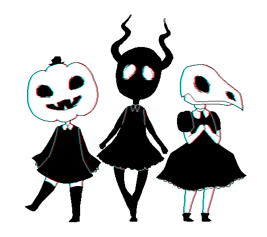 kuripu:Some spooky friends :0They’re transparent!