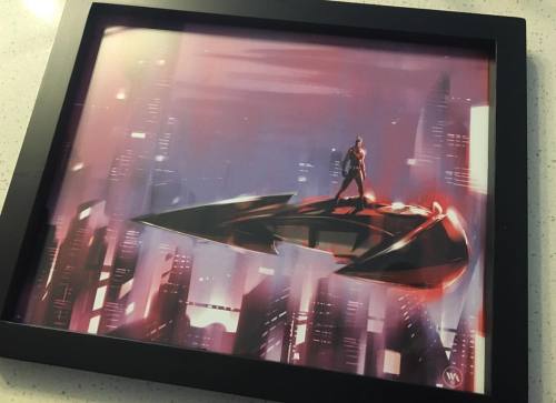 #batmanbeyond framed art print! Dropping this off at @thehivegallery for the @historyofthebatman art