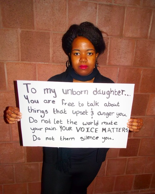 blackactionnow:   BLACK ACTION NOW!: “To My Unborn Daughter…” This project is in response to “To My Unborn Son” created by Yale’s Black Men Union. We created this project to respectfully address that every 28 hours, a BLACK