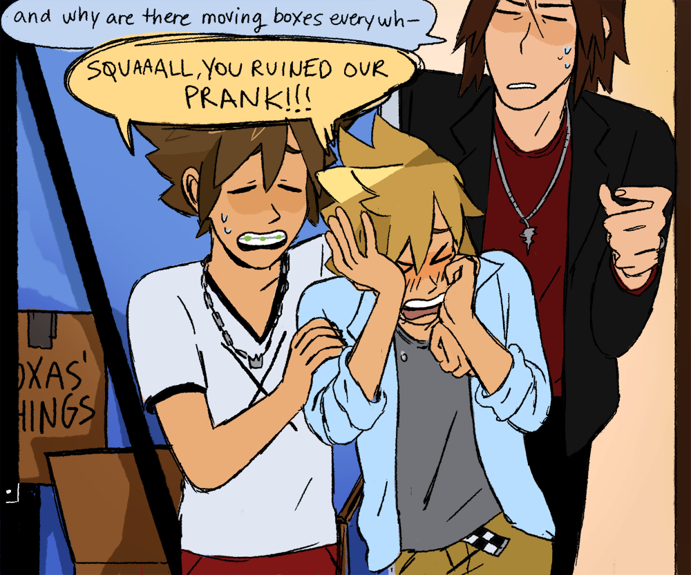 liverpepper:  sora &amp; Roxas: APRIL FOOLS!!!!!sora: we’re back!!!!!!Roxas: