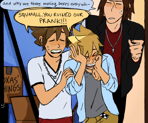 liverpepper:  sora & Roxas: APRIL FOOLS!!!!!sora: we’re back!!!!!!Roxas: The ‘we’re back’ part is for real by the way!!