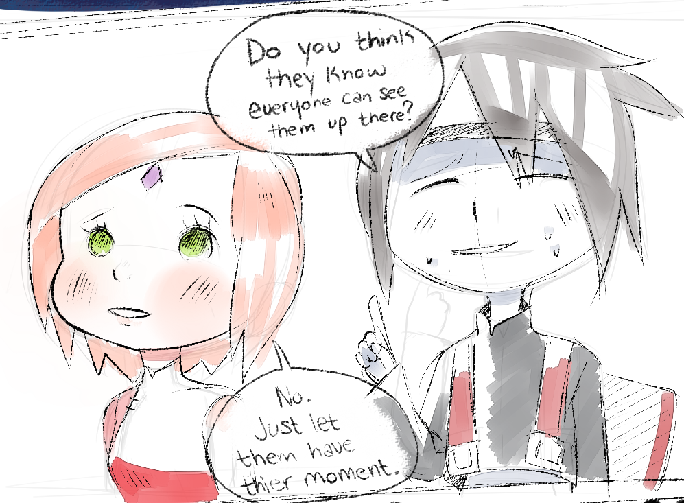 ladie-bug:  I head Iruka cries at the wedding, I want to see Iruka cry!  Also MOON-KISSU~