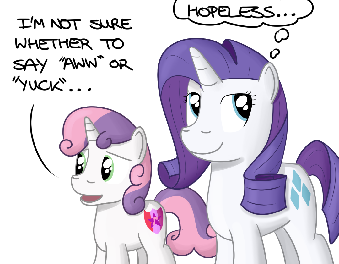 hoofclid:I’m rather hoping Sweetie decides “Awww” is more appropriate… x3