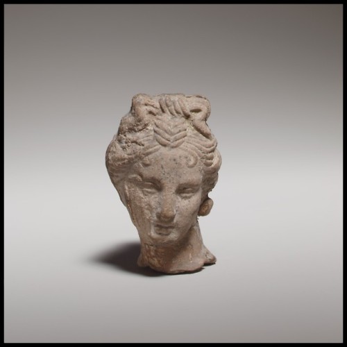 met-greekroman-art:Terracotta female head, Greek and Roman ArtThe Cesnola Collection, Purchased by s