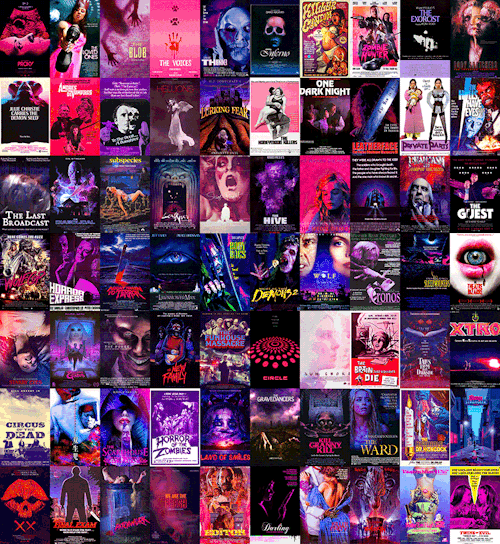 space-sasquatch: midnightmurdershow: The colors of horror movie posters holy fuck this is awesome&nb