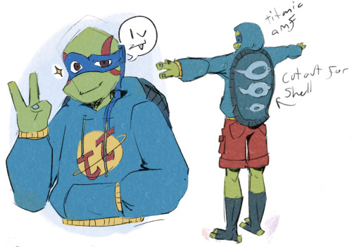 I Always Wondered How It Wouldve Looked Like If The Turtles Had Cutouts For Their Shells. They Always