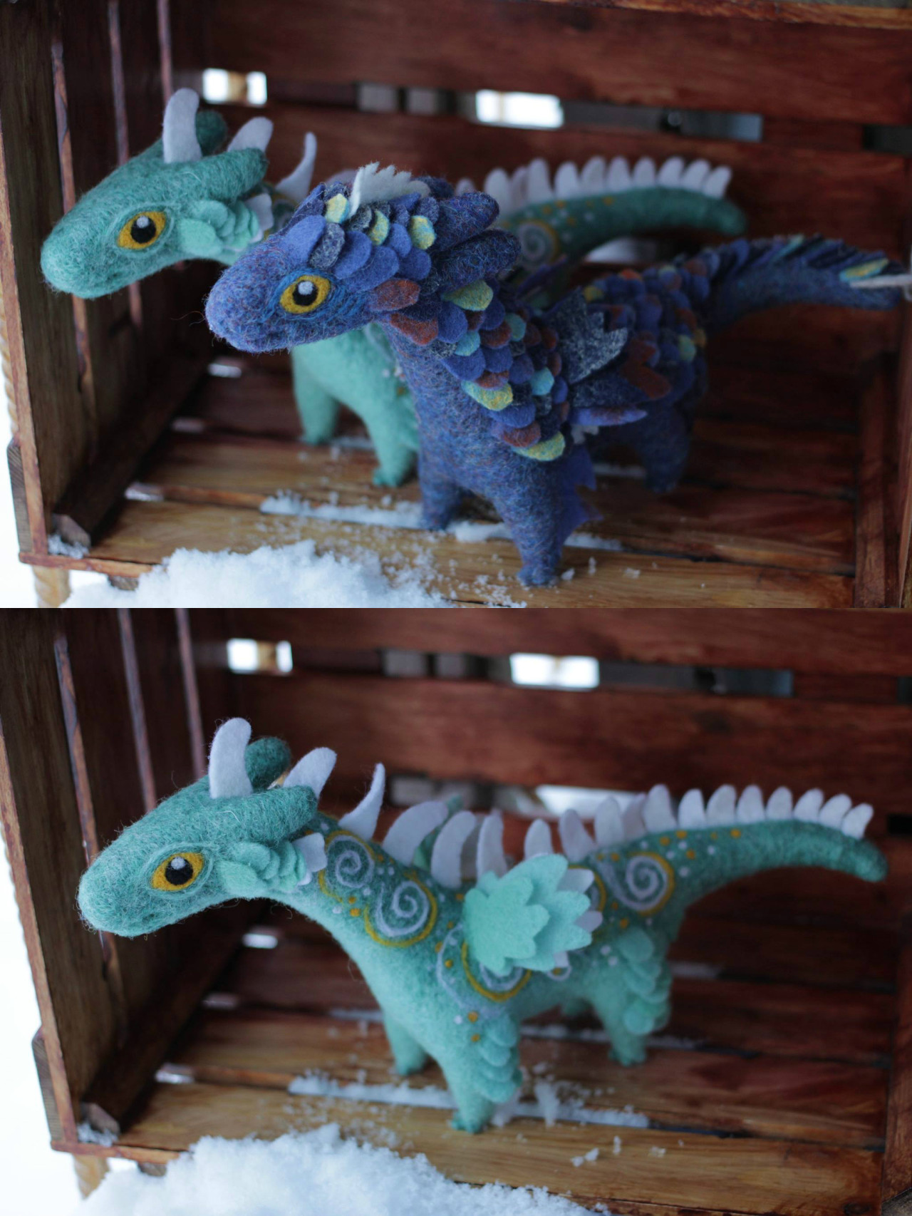 sosuperawesome: Felt Dragons by Alena Bobrova on Etsy See more dragons  So Super