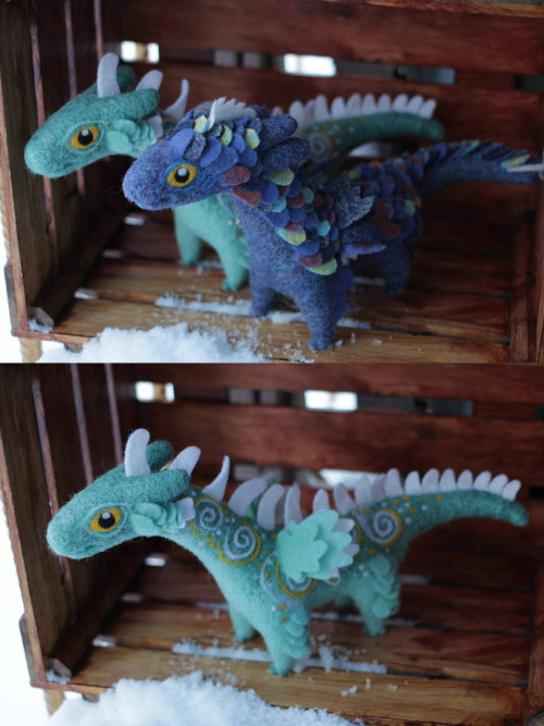 rootingformephistopheles: sosuperawesome: Felt Dragons by Alena Bobrova on EtsySee more dragons So S