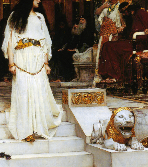 nigra-lux:WATERHOUSE, John William (1849–1917)Mariamne Leaving the Judgement Seat of Herod, detail18