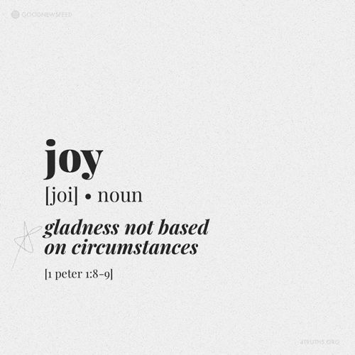 Stole this from my sister-in-law. Too good. In Christ, we can have full joy regardless of our circum