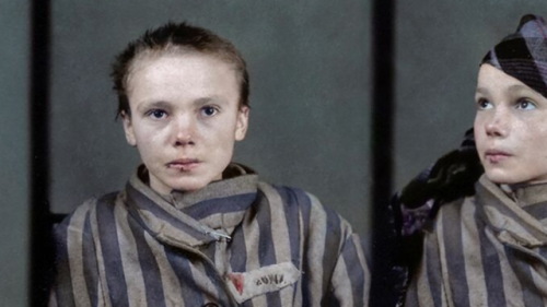 froschperspektiven:“I add colour to Auschwitz registration photos to educate people about the Holoca