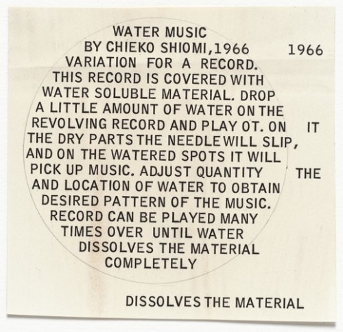 moma-prints:Mechanical for Water Music, George Maciunas, Mieko Shiomi, 1966, MoMA: Drawings and Prin