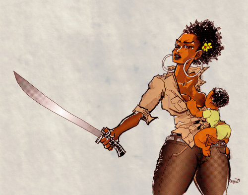 fyblackwomenart:  Warrior Queen Mother by samax 