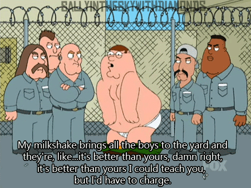 ohitsjustgreg:  tarynel:  What’s your favorite family guy episode? If you don’t watch nor like the show do not comment.  Its hard to narrow it all the way but Stewie on steroids is definitely a favorite.  I lose it every time I see this 😂😂😂