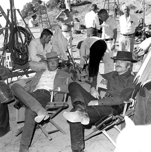 classicfilmfan64:Paul Newman and Robert Redford on the set of ‘Butch Cassidy and the Sundance 