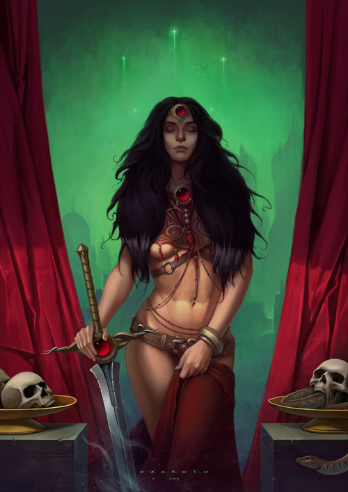 Priestess of the God of Serpent  Ilya Ozornin www.artstation.com/artwork/WEaVy