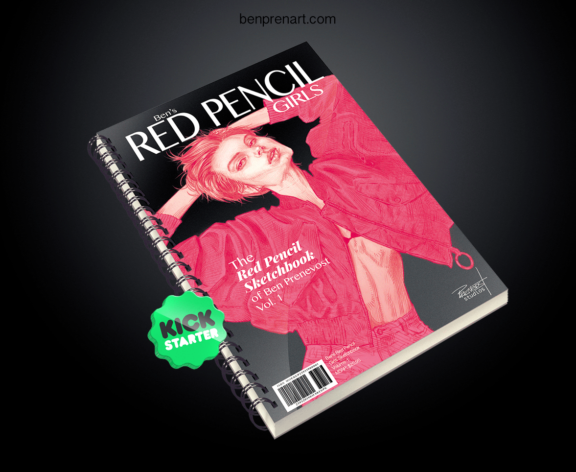 benprenart:  My first art book:  Ben’s Red Pencil Girls sketchbook Vol 1 features