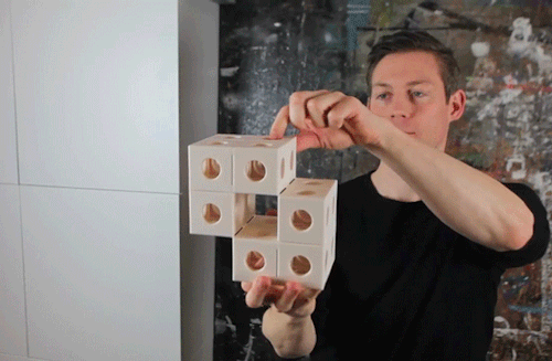 itscolossal:GHOSTKUBE: A Series of Interlocking and Buildable Block Transformations by Erik Åb