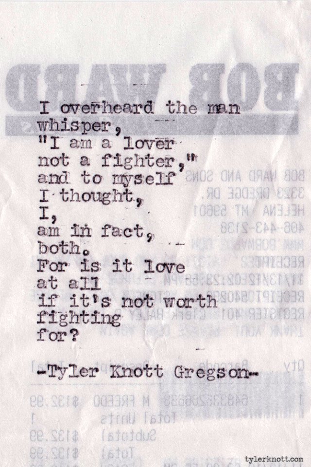 Tyler Knott Gregson — Typewriter Series #302 by Tyler Knott Gregson