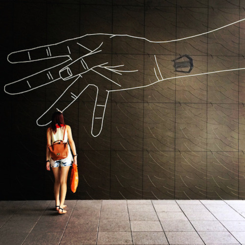 culturenlifestyle:  Masking Tape Street ArtAustralian street artist Buff Diss based in Melbourn, creates art with masking tape. via fubiz.net