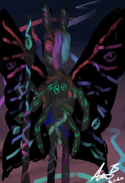 Black Opal. A mini-boss that the party faced in my campaign. Inspired by @starapture‘s Hunger piece.