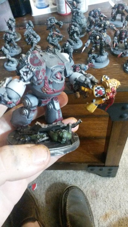a-40k-author: waxlermon: And some carchardons (space sharks) I did for a former roommate. We were do