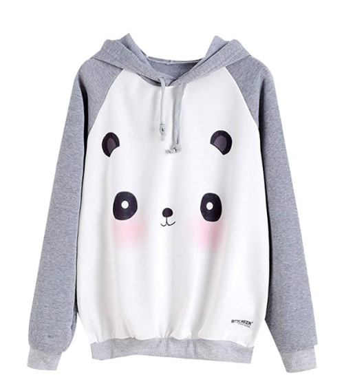 whirelez:Pullover Hoodie SweatshirtAdorable hoodie! Super soft & comfy on the inside but not so 