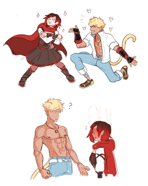 some shippy rwby doodles from the past few adult photos