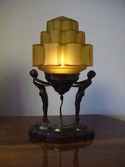 retropopcult: Art deco lamp, 1928