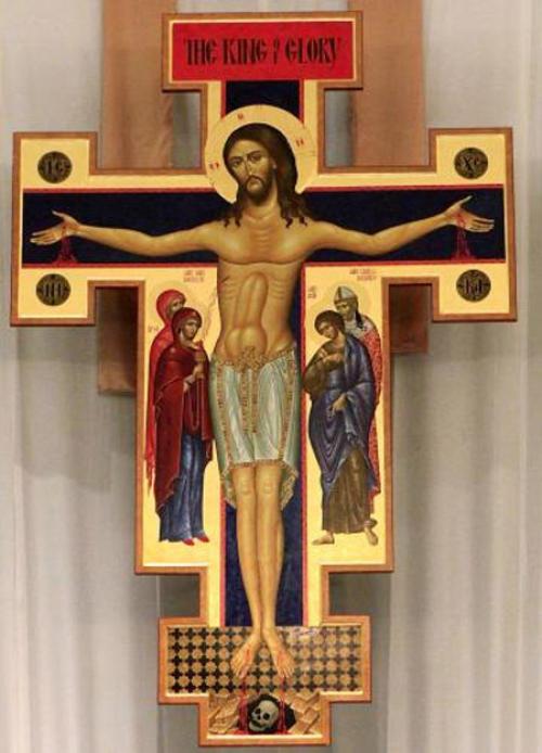 Crucifijo ubicado en Iglesia Católica de St. Charles Borromeo, Oklahoma, EEUU