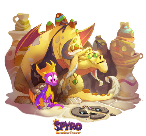 gorrem:Masterpost of (almost) all the finished illustrations I made for the ending of Spyro 1! Altho