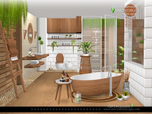 Naturalis Bathroom By SIMcredible!designs | Available at TSR. Now you can decorate your entire sims 