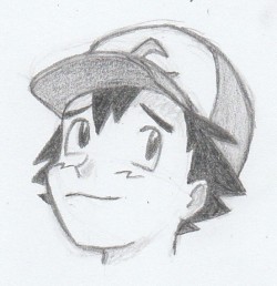 antialiart: Another Ash, but this time with no reference other than the last few drawings I did. A little wonky in some ways, but still mooostly on-model, I think. Compare: the first time I tried to draw him. I’m taking an actual art class starting