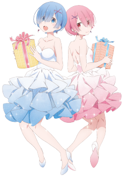 sugoihime: Transparent Rem &amp; Ram ❤   Used the image of this post, from onodera-kosaki, really wanted to make it transparent (◡‿◡✿)   