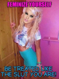 sissycuckcumdump:  Who’s going to treat me like a slut?? :-( 