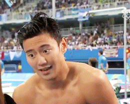 ningzetaos:   (16/08/10) Ning Zetao after qualifying for the 100m freestyle semi-finals at Rio Olympics 2016   