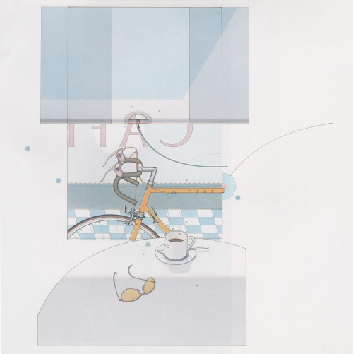 Japanese Illustration: Cafe. Yukio Kitta. 1987
