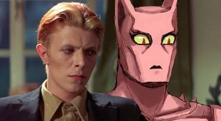 miradefeciofernando:My kink: real life pictures of David Bowie with Killer Queen photoshopped in the
