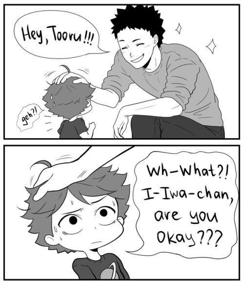 suncelia-art:  Haikyuu moms swap!! Part 1/5: Iwaizumi in Fukurodani (2016)