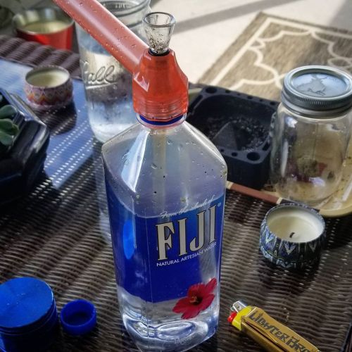 Check out this piece we got setup for the new video. Who wants to rip this dope Fiji bong? Video sho