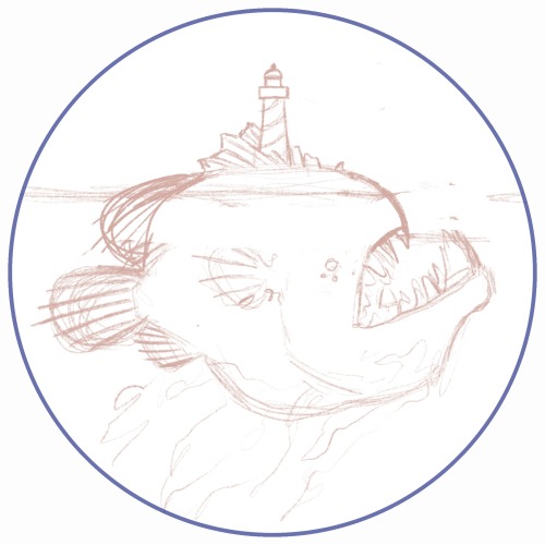 edenartfactory:A lighthouse and a warning, all at once.A lighthouse monster, to greet all the ships 