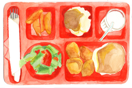 Lunch tray Watercolors ~ Summer 2015